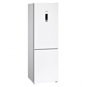 Frigorífico combi Siemens KG36NXWEA 186 x 60 x 66cm No Frost clase E 39dB hyperFresh reversible display luz LED blanco