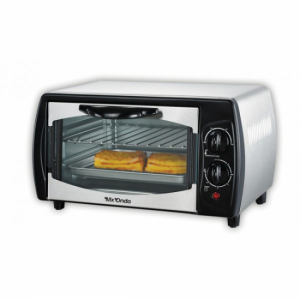 Horno compacto de sobremesa mini Mxonda MX-HC2159, 800W, 9 litros, puerta doble cristal, temporizador 30 minutos, Ref: 464.65-PT, negro e inox