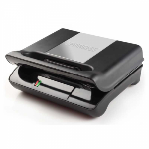 Sandwichera Princess Grill 117001 Flex desmontable color negro e inox