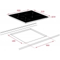 Placa de inducción Teka IZC 63018 MSS BK, 3 zonas, zona gigamte 28 cm, 5900W, 9 niveles, control MultiSlider, ref. 112520023, cristal negro - imagen 2