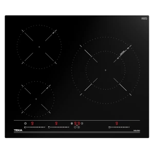 Placa inducción Teka IBC 63015 MSS, 60 cm, 3 zonas, 7200W, sin marco, Touch Control Multislider, zona grande 28 cm, ref. 112520018, cristal negro