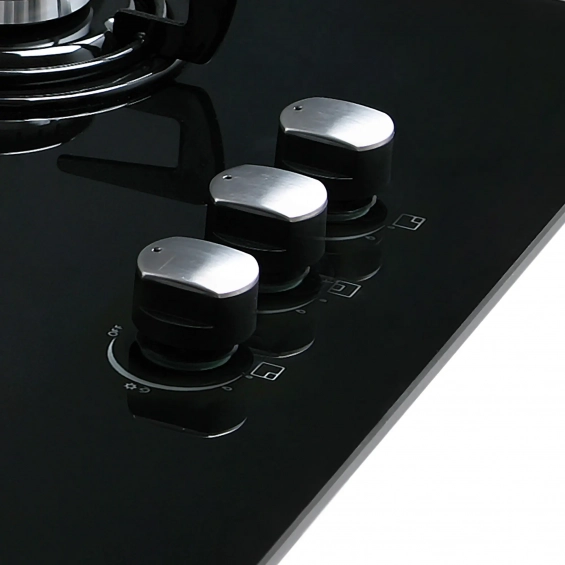 Placa de gas Cata CCI 5003 BK, 3 zonas, Cristal Gas, 6250W, ref. 08041505, cristal negro - imagen 3