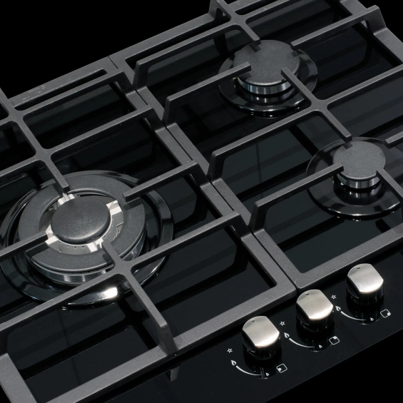 Placa de gas butano Cata LCIB 6021 BK, 3 zonas, Cristal Gas, 6250W, ref. 08068403, cristal negro - imagen 4