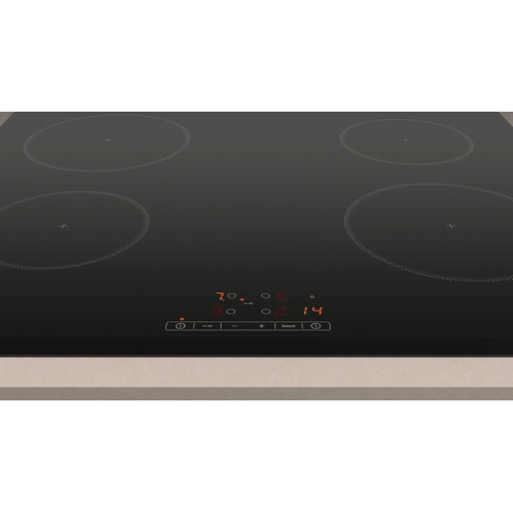 Placa de inducción Balay 3EB861FR, 4 zonas, 4600W, biselada, zona grande 18 cm, 17 niveles, cristal negro - imagen 5
