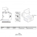 Placa de inducción Artica AEI6023, 3 zonas, zona grande 29 cm, 6600W, 9 niveles + Booster, cristal negro - imagen 3