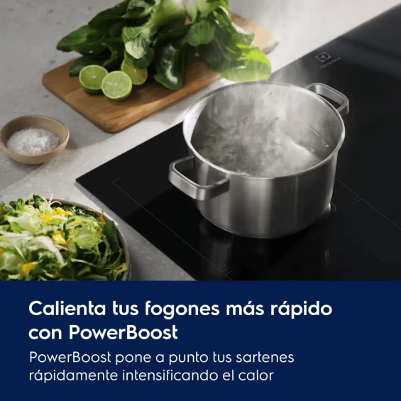 Placa de inducción Electrolux LIL60336, Serie 500, 3 zonas, zona gigante 32 cm, 4600W, biselada, cristal negro - imagen 4