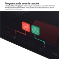 Placa de inducción LG CBIZ2435B, 4 zonas, 2 Flex inducción, 7400W, 15 niveles + Boost, zona gigante 28 cm, WiFi, cristal negro - imagen 8