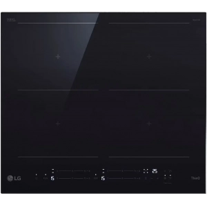 Placa de inducción LG CBIZ2437B, 4 zonas, Dual Flex inducción, 15 niveles + Booster, 7400W, WiFi, cristal negro