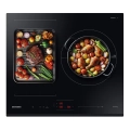 Placa de inducción Samsung NZ63B5046GK/U1, 3 zonas Flex inducción, 7400W, zona grande 28 cm, WiFi, cristal negro - imagen 3