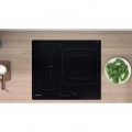 Placa de inducción Indesit IB 44Q60 NE, 3 zonas, zona puente, 7200W, 9 niveles + Booster, cristal negro - imagen 4