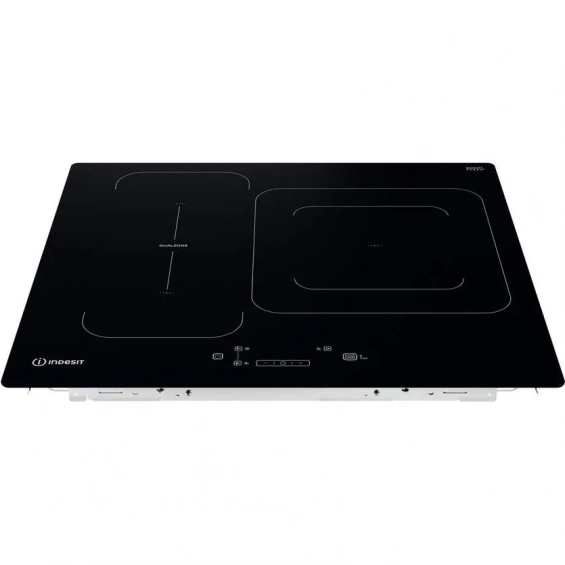Placa de inducción Indesit IB 44Q60 NE, 3 zonas, zona puente, 7200W, 9 niveles + Booster, cristal negro - imagen 2