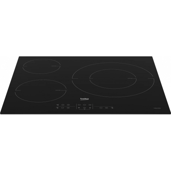 Placa de inducción Beko HII63205MT, 3 zonas, zona gigante 32 cm, 7200W, 9 niveles + Booster, cristal negro - imagen 3