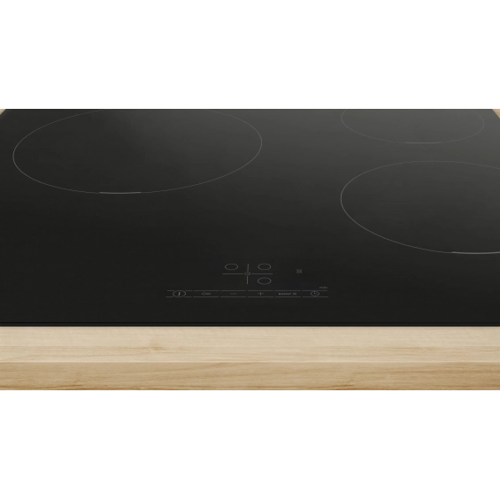 Placa de inducción Bosch PUC611BB5E, 3 zonas, 17 niveles, 4600W, zona grande 24 cm, cristal negro - imagen 4