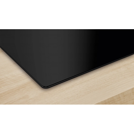 Placa de inducción Bosch PUC611BB5E, 3 zonas, 17 niveles, 4600W, zona grande 24 cm, cristal negro - imagen 6