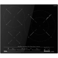 Placa de inducción Teka MestrePaeller IZC 63632 MPT BK, 3 zonas, zona gigante 32 cm, 7200W, ref. 112500055, cristal negro