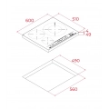 Placa de inducción Teka MestrePaeller IZC 63632 MPT BK, 3 zonas, zona gigante 32 cm, 7200W, ref. 112500055, cristal negro - imagen 11