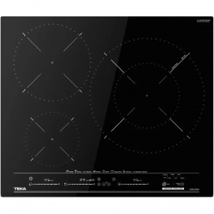 Placa de inducción Teka MestrePaeller IZC 63632 MPT BK, 3 zonas, zona gigante 32 cm, 7200W, ref. 112500055, cristal negro