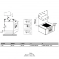 Placa de inducción Artica AEI6024, 4 zonas, 7200W, zona grande 21 cm, Booster, cristal negro - imagen 2