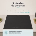 Placa de inducción Candy CIDD633C, Serie Idea, 3 zonas, zona gigante 32 cm, 7600W, conectividad App hOn, cristal negro - imagen 5