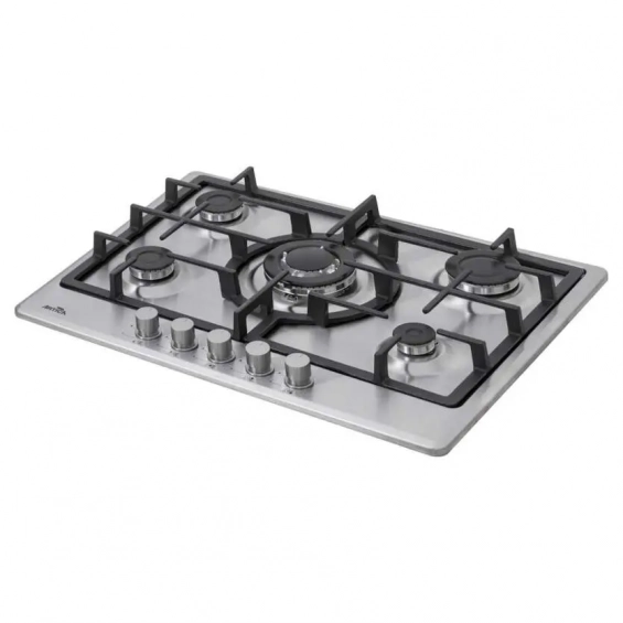 Placa de gas butano Artica AXG7050, 5 zonas, 70 cm, 10750W, Wok, parrilla forja, autoencendido, inox - imagen 2