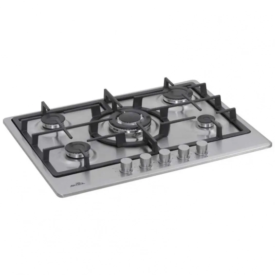 Placa de gas butano Artica AXG7050, 5 zonas, 70 cm, 10750W, Wok, parrilla forja, autoencendido, inox - imagen 3
