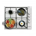 Placa de gas butano y natural Cata GI 6031 X, 4 zonas, 8000W, mandos laterales, ref. 08066011, inox - imagen 3