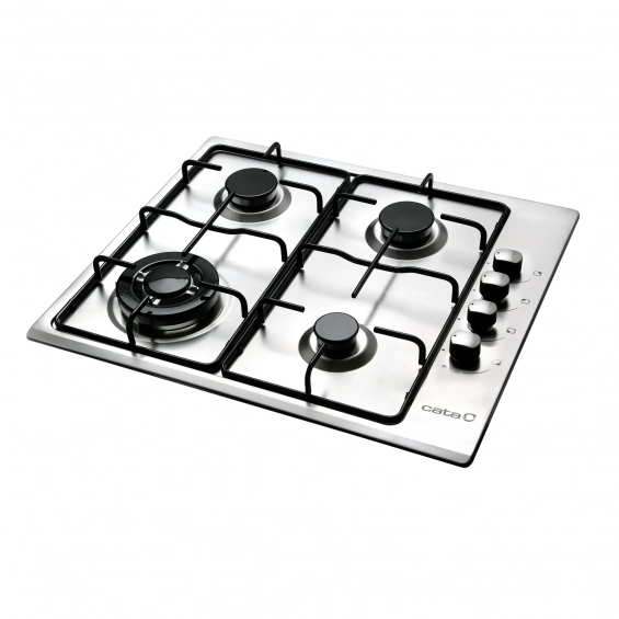 Placa de gas butano y natural Cata GI 6031 X, 4 zonas, 8000W, mandos laterales, ref. 08066011, inox - imagen 4