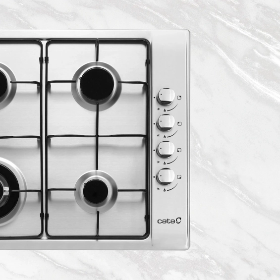 Placa de gas butano y natural Cata GI 6031 X, 4 zonas, 8000W, mandos laterales, ref. 08066011, inox - imagen 6