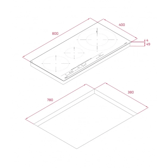 Placa de inducción Teka IZC 83620 MST, 3 zonas, zona paellera XL, 7200W, zona gigante 32 cm, 8 funciones, ref. 112500039, cristal negro - imagen 7