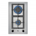 Placa modular de gas butano y natural Teka EFX 30.1 2G AI AL CI, 2 zonas, 3800W, autoencendido, ref: 112610047, inox