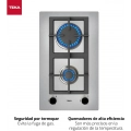 Placa modular de gas butano y natural Teka EFX 30.1 2G AI AL CI, 2 zonas, 3800W, autoencendido, ref: 112610047, inox - imagen 3