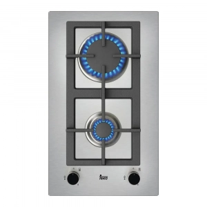 Placa modular de gas butano y natural Teka EFX 30.1 2G AI AL CI, 2 zonas, 3800W, autoencendido, ref: 112610047, inox