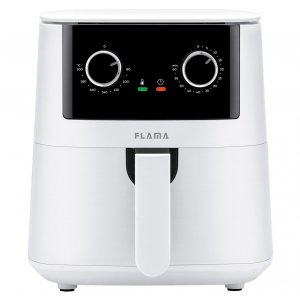 Freidora de aire Flama 645FL, 4.2 litros, 1400W, programable, de 80 a 200ºC, temporizador 60 min, blanco