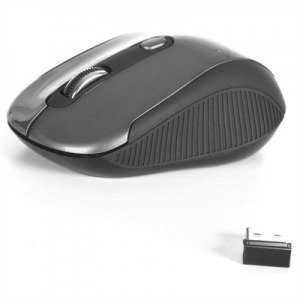 Ratón NGS HAZE, USB, inalámbrico, 2.4GHz, 2 botones + rueda, negro y gris