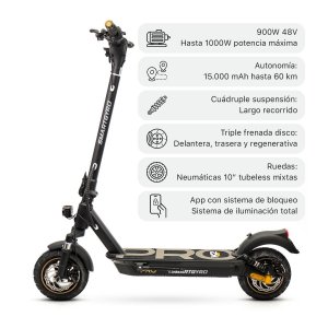 Patín eléctrico SmartGyro K2 PRO, certificado DGT, ruedas 10