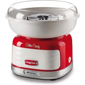 Máquina de algodón de azúcar Ariete 2973, 500W, retro, rojo y blanco