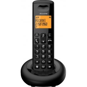 Teléfono inalámbrico Dect Alcatel E160, con bloqueo de llamadas, negro
