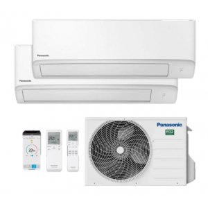 Aire acondicionado multi split 2 x 1 Panasonic KIT-2TZ2535-ZBE, R32, Wifi, Inverter, Bomba de calor