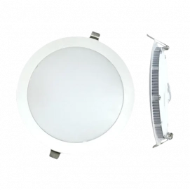 Downlight Silver Electronics GORT, plano, 18W, 6000K, circular, empotrable, ref. 471860, blanco