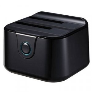 Docking Station Tooq TQDS-802B, doble bahía, negro