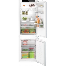 Frigorífico combi integrable Bosch KIN86ADD0, 177.2 x 55.8 x 54.8 cm, No Frost, clase D, 186 kWh/año, 35dB, 260 litros, blanco