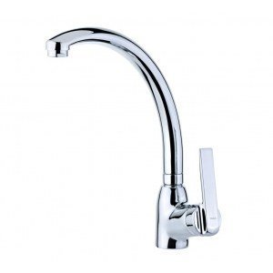 Grifo de cocina monomando Teka IN 914, con caño alto giratorio y aireador anti-calcáreo, ref: 5391412, cromo