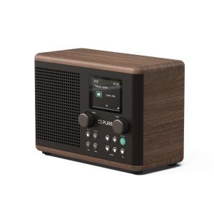 Radio digital Pure Classic H4 DAB Bluetooth temporizador negro nogal