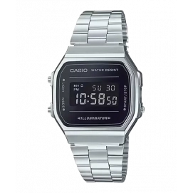 Reloj Casio Vintage Iconic A168WEM-1EF, electroluminiscente verde azulado, resistente agua, acero inox
