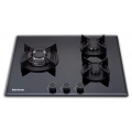 Placa de gas butano y natural MxOnda MX-PG2200N, 3 zonas, Forja, Cristal Gas, 6200W, templado, ref. 112580002, cristal negro