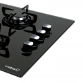 Placa de gas natural Cata CI 631 A, 4 zonas, Cristal Gas, 8000W, mandos laterales, ref. 08041412, cristal negro - imagen 3