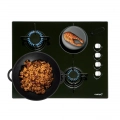 Placa de gas natural Cata CI 631 A, 4 zonas, Cristal Gas, 8000W, mandos laterales, ref. 08041412, cristal negro - imagen 4