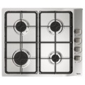 Placa de gas natural Teka E/60.3 40, 4 zonas, 7500W, parrillas esmaltadas, mandos laterales, ref. 112620018, acero inox
