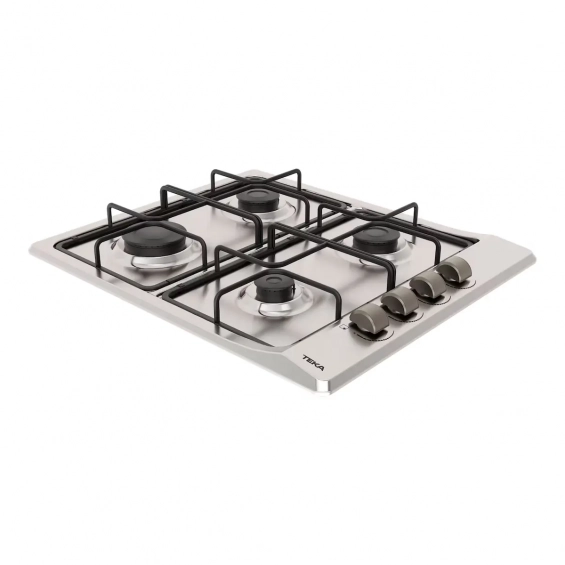Placa de gas natural Teka E/60.3 40, 4 zonas, 7500W, parrillas esmaltadas, mandos laterales, ref. 112620018, acero inox - imagen 2