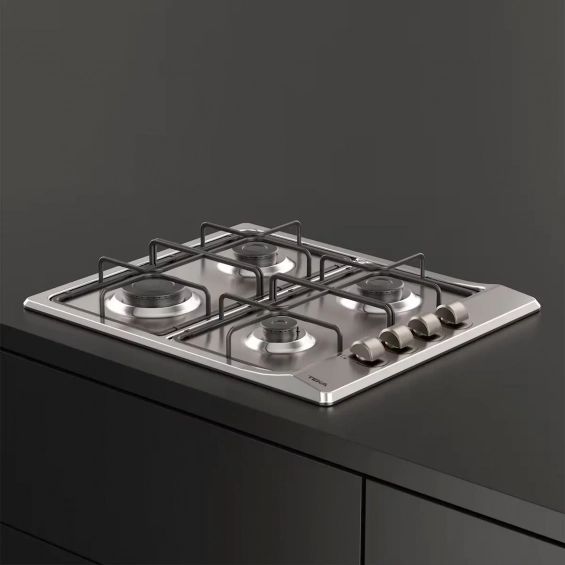 Placa de gas natural Teka E/60.3 40, 4 zonas, 7500W, parrillas esmaltadas, mandos laterales, ref. 112620018, acero inox - imagen 6